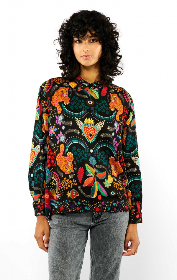 Chemise Bonaventure Crazy World Noir