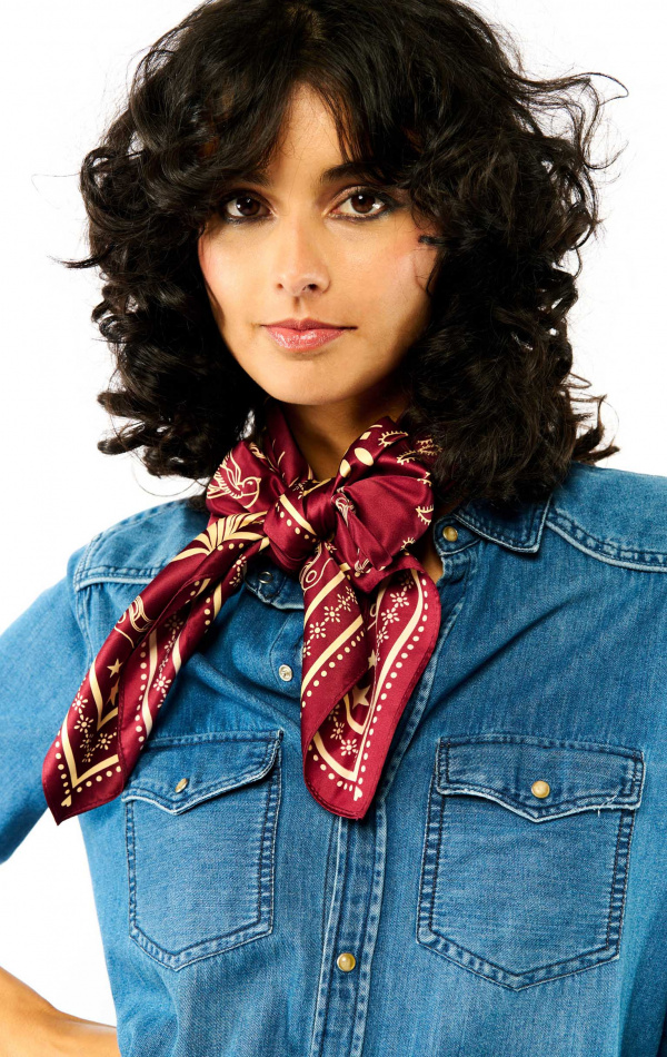 Foulard Medium Bandana Bordeaux