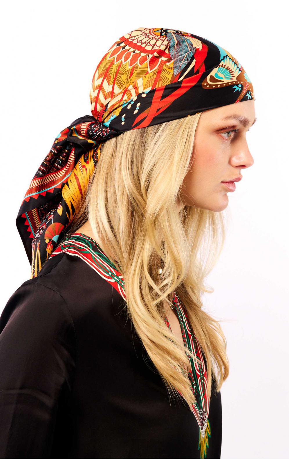 Foulard Medium Nouveau Western Noir