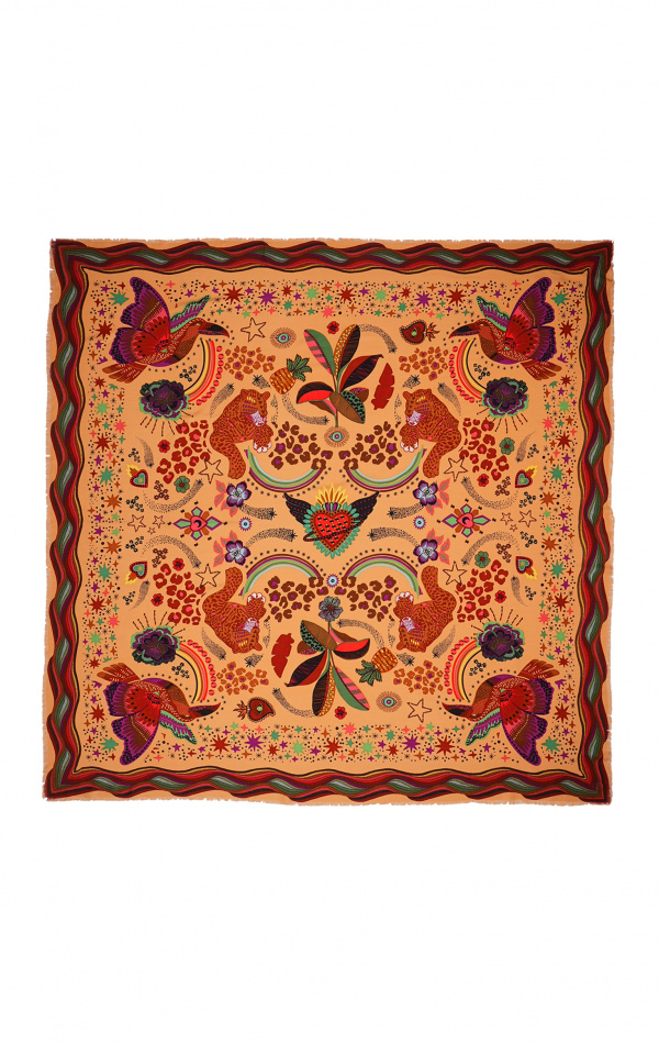 Foulard Crazy World Beige