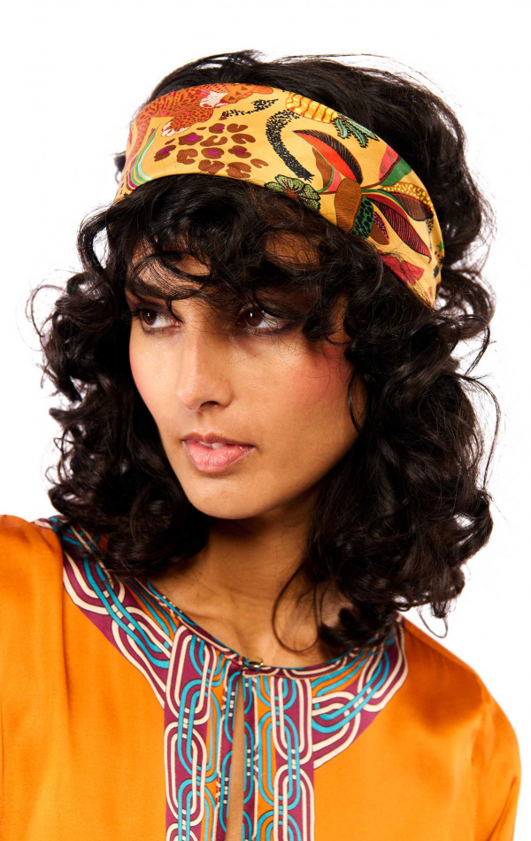 Mini Foulard Crazy World Beige