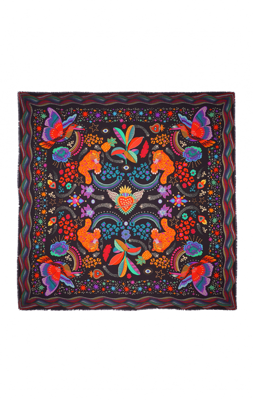 Foulard Crazy World Noir