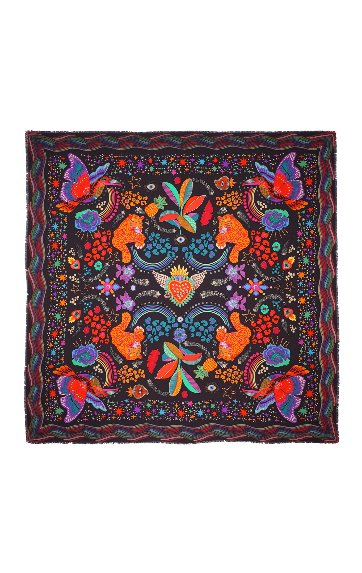 Foulard Crazy World Noir Foulard Crazy World Noir