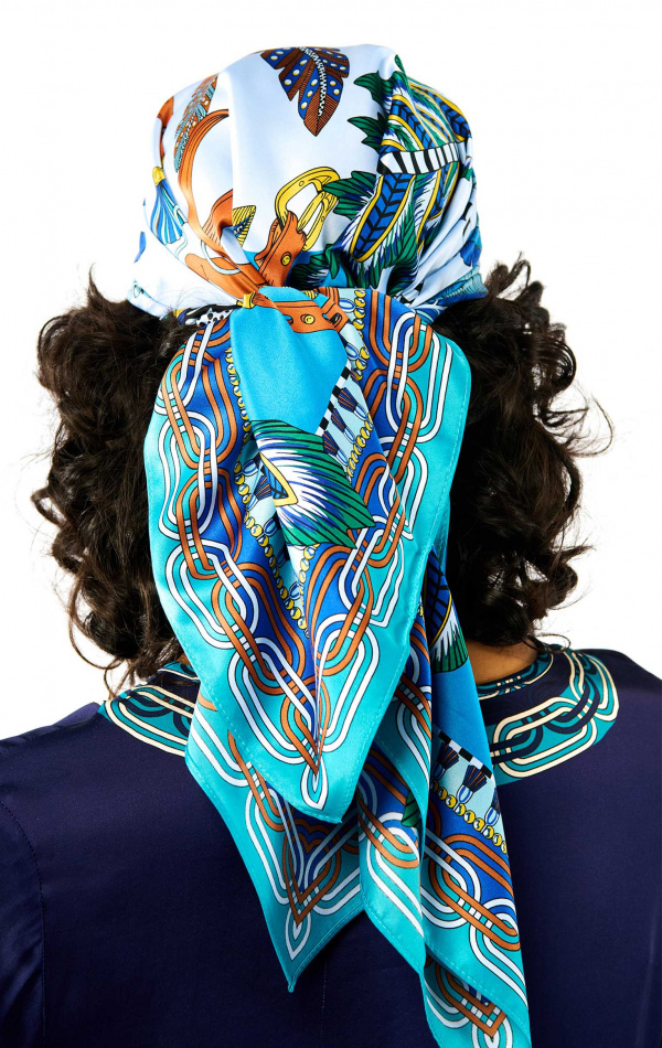Foulard Medium Pony Pony Bleu