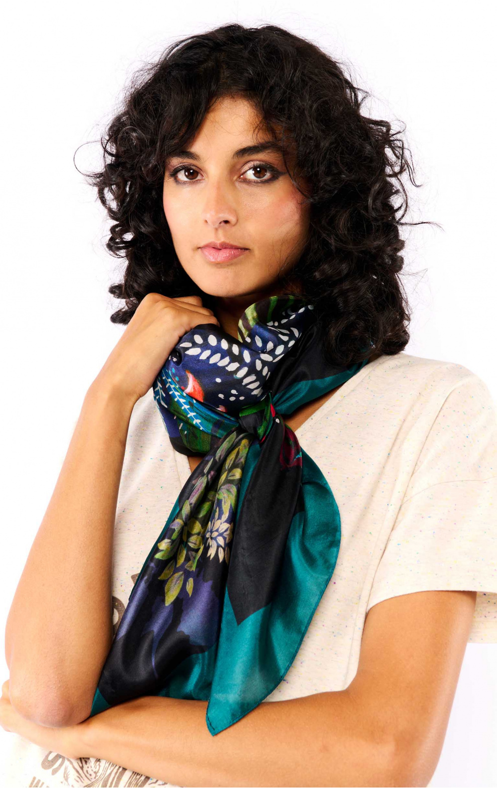 Foulard Winter Jungle Bleu