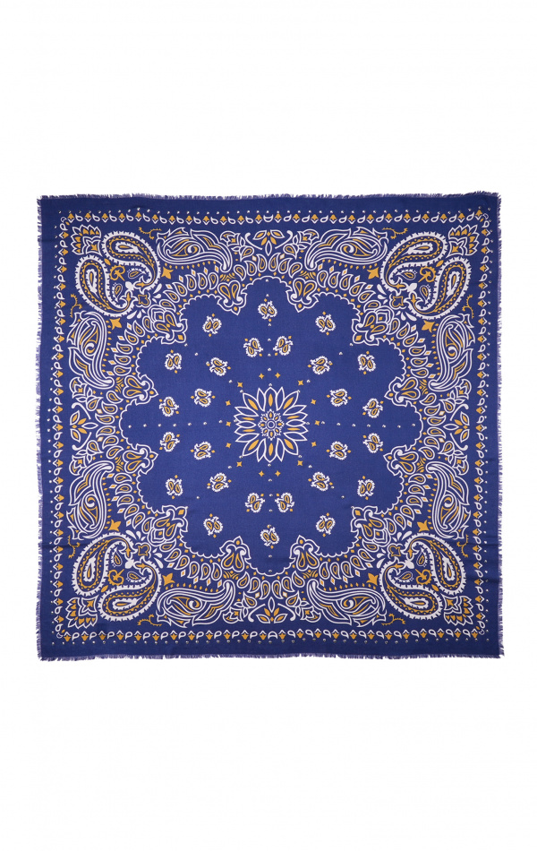 Foulard Paisley Bleu