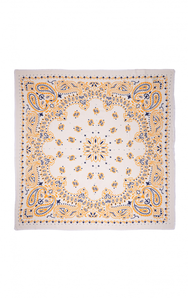 Foulard Paisley Blanc