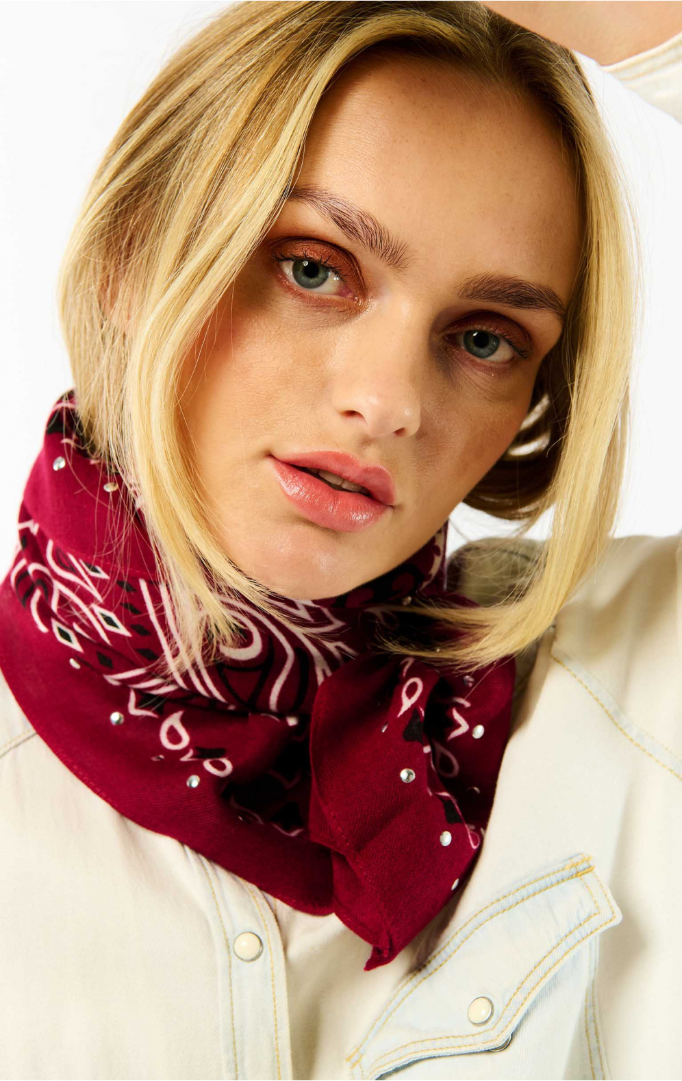 Foulard Medium Paisley Bordeaux
