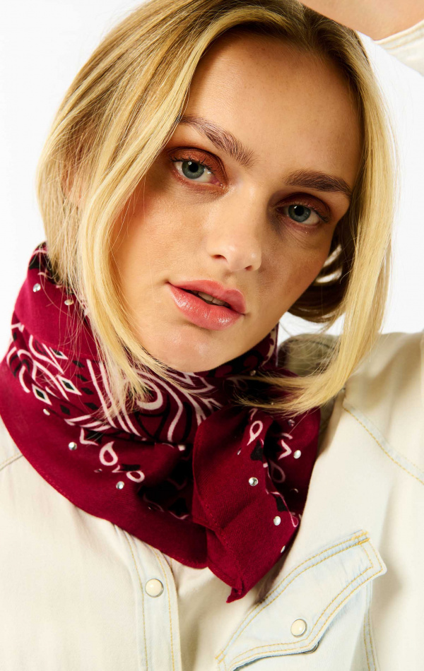 Foulard Medium Paisley Bordeaux