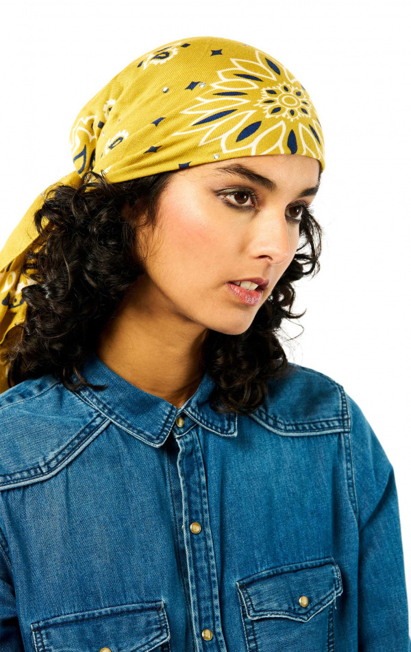 Foulard Medium Paisley Camel