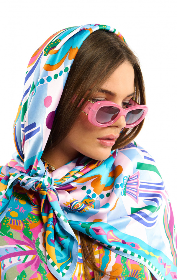 Foulard Medium Enchantered Bleu