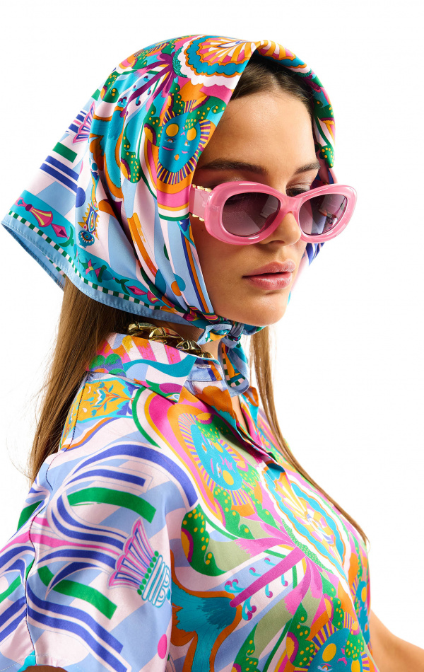 Mini Foulard Enchantered Bleu