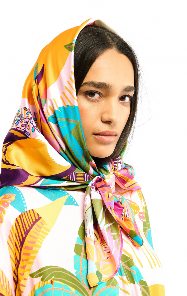 Foulard Medium Hawaï Rose