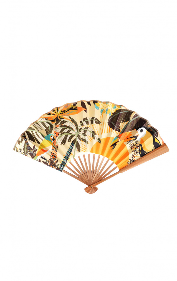 Éventail Fanfun Hawaï Jaune