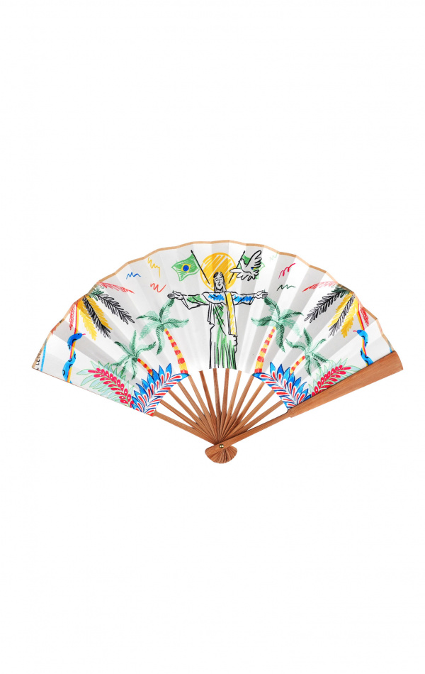 Éventail Fanfun Bahia Blanc