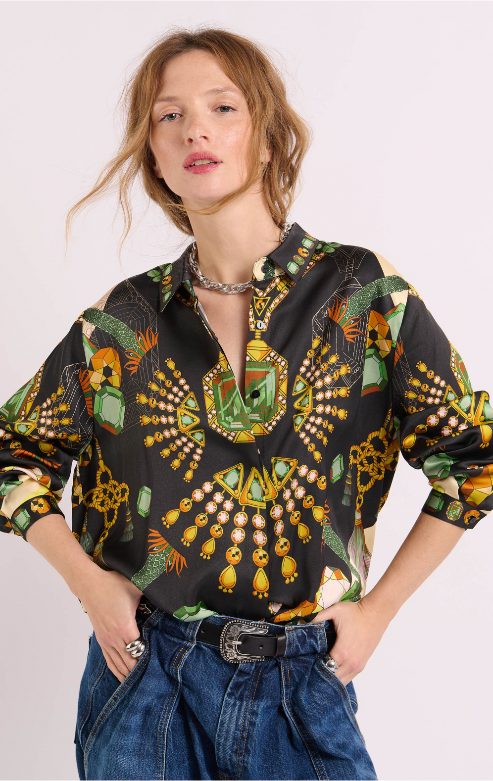 Chemise Bonaventure Diamonds Noire