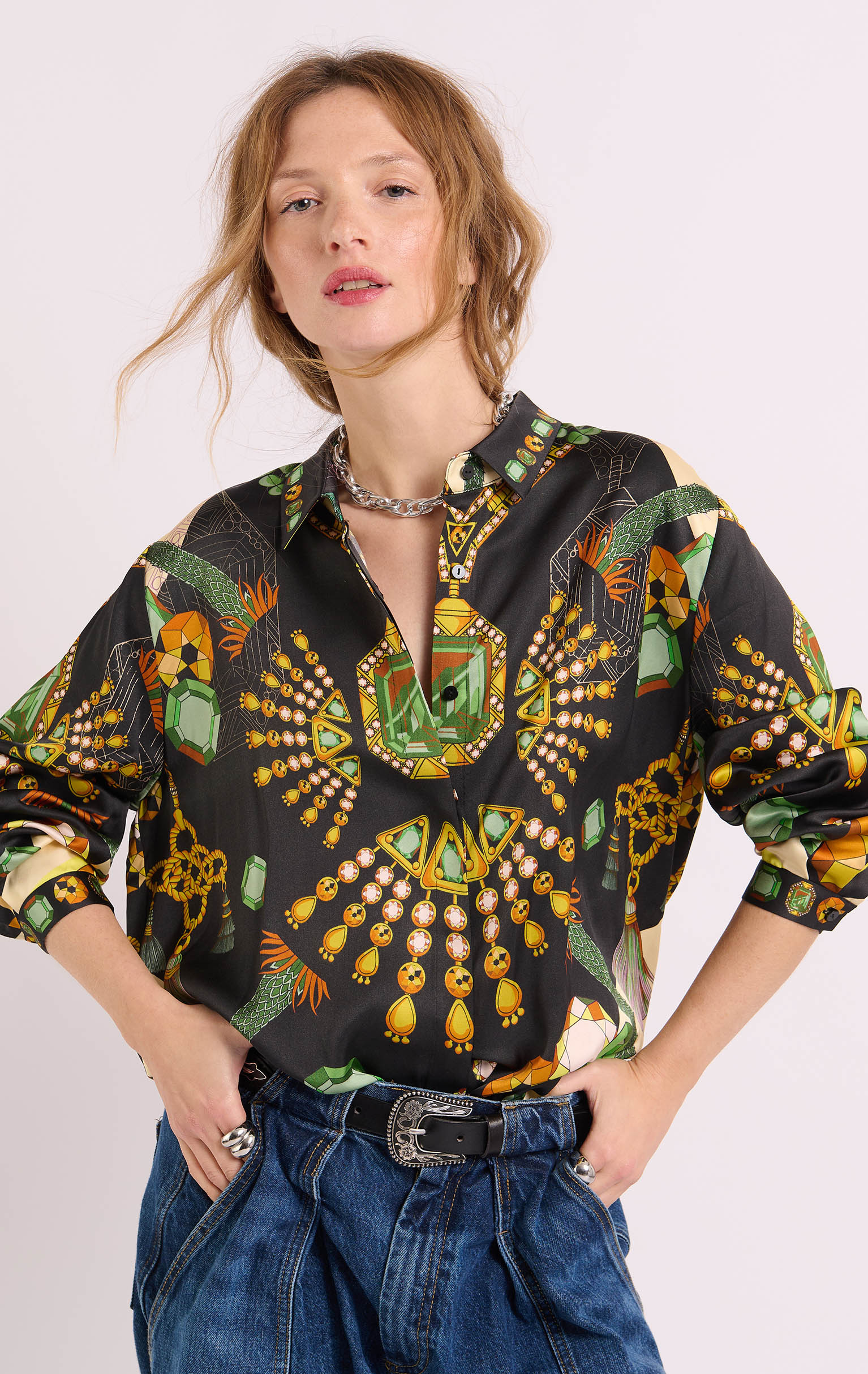 Chemise Bonaventure Diamonds Noire
