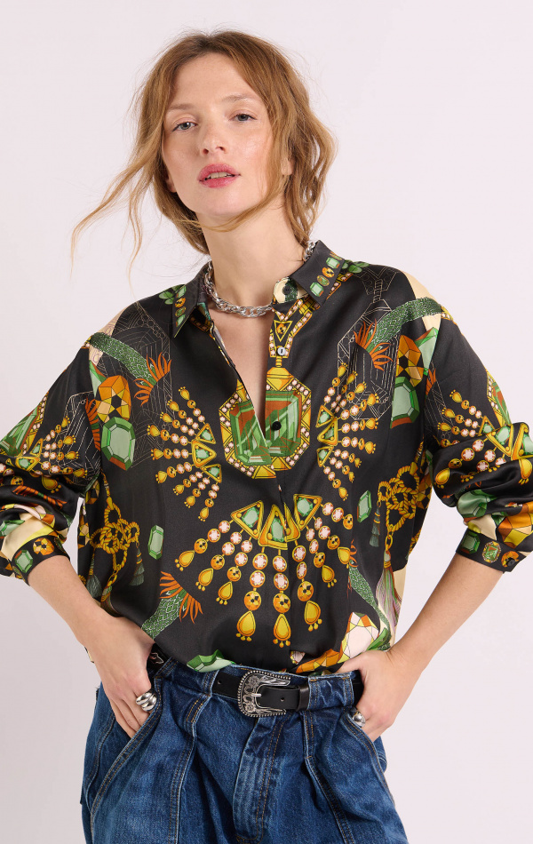 Chemise Bonaventure Diamonds Noire