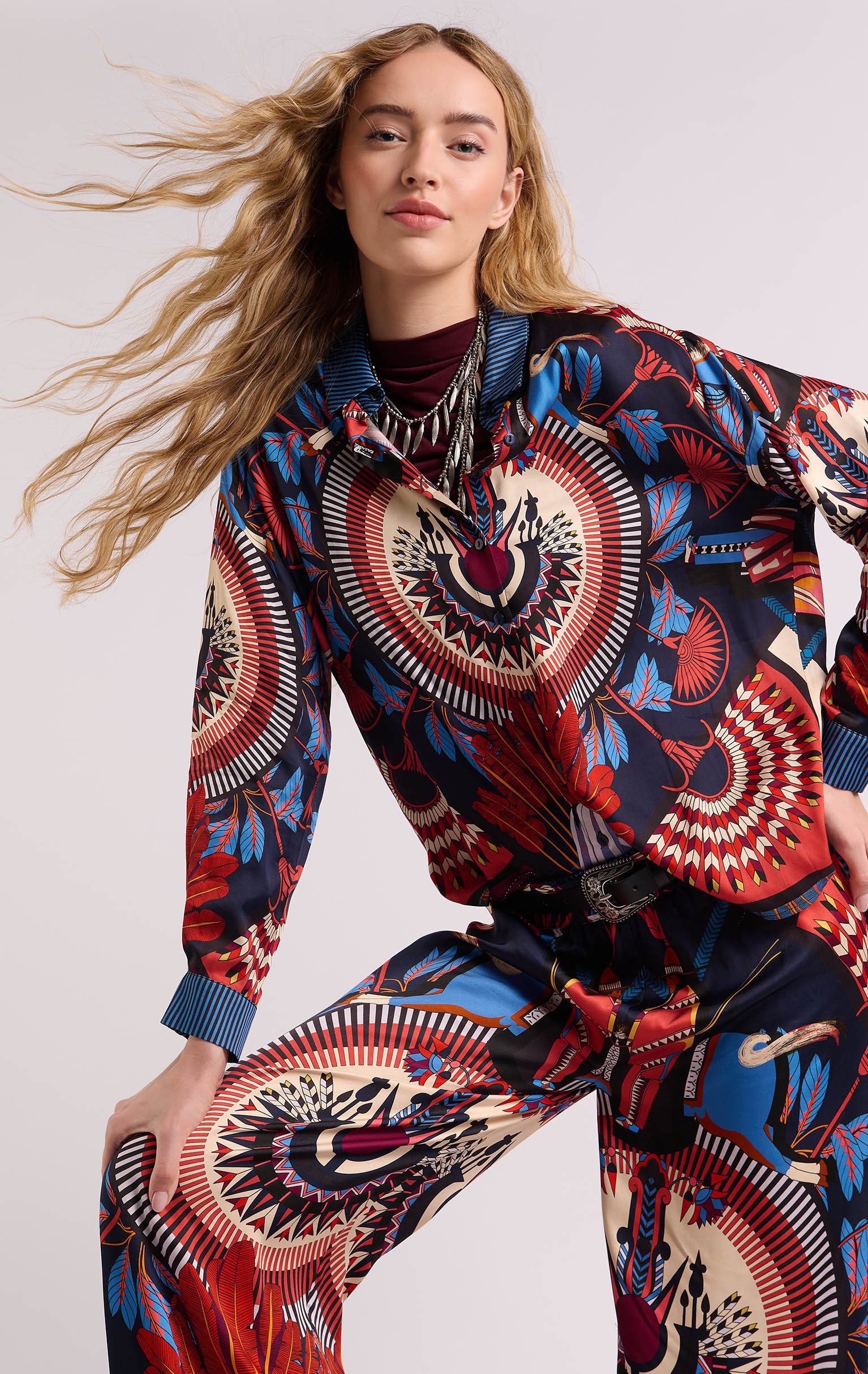 Chemise Bonaventure Machu Pichu Bleue