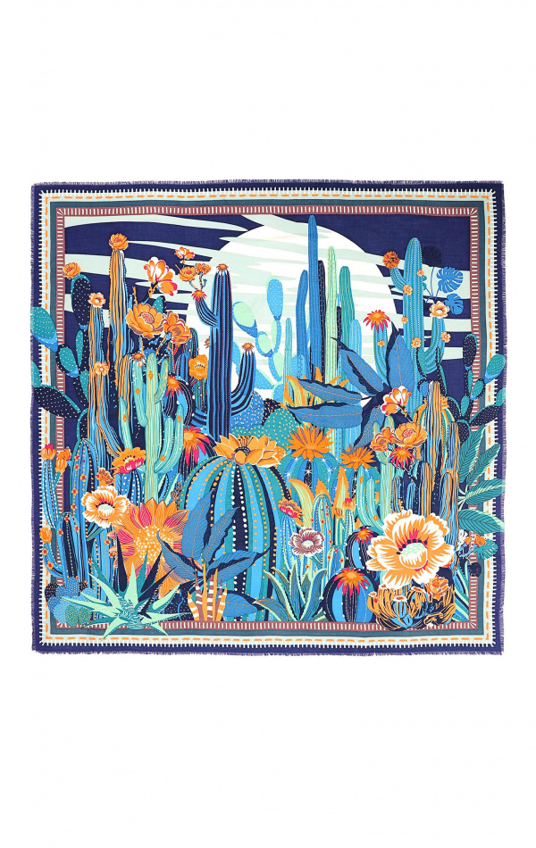 Foulard Cactus Bleu