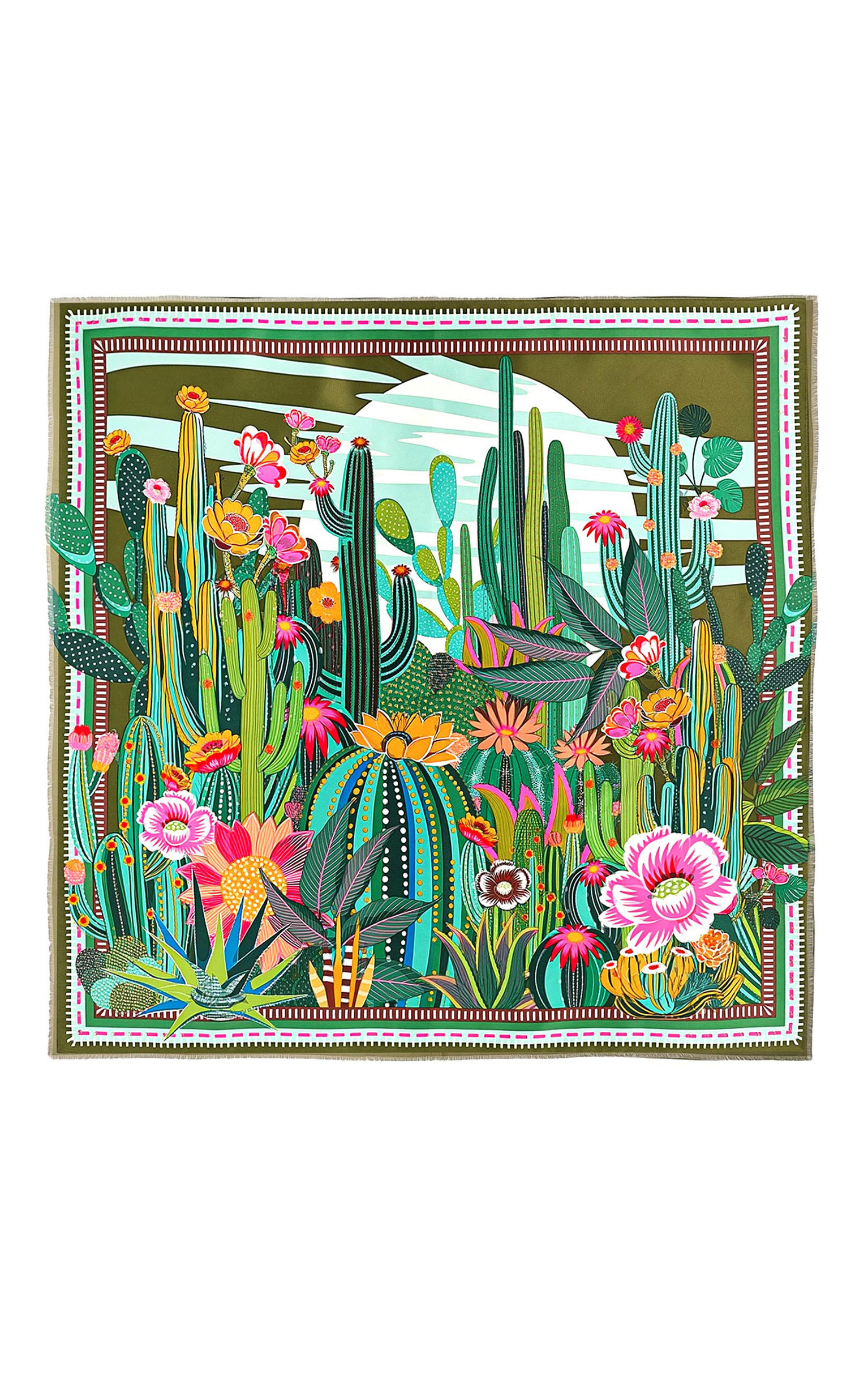Foulard Cactus Vert