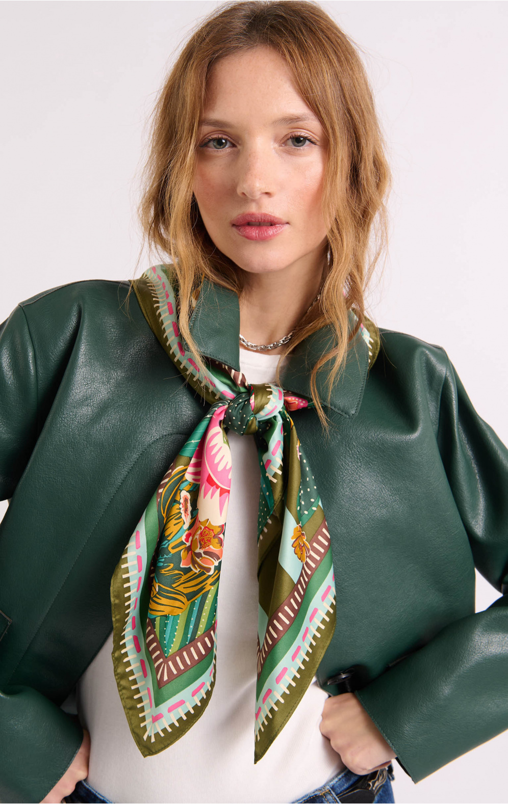 Foulard Medium Cactus Vert
