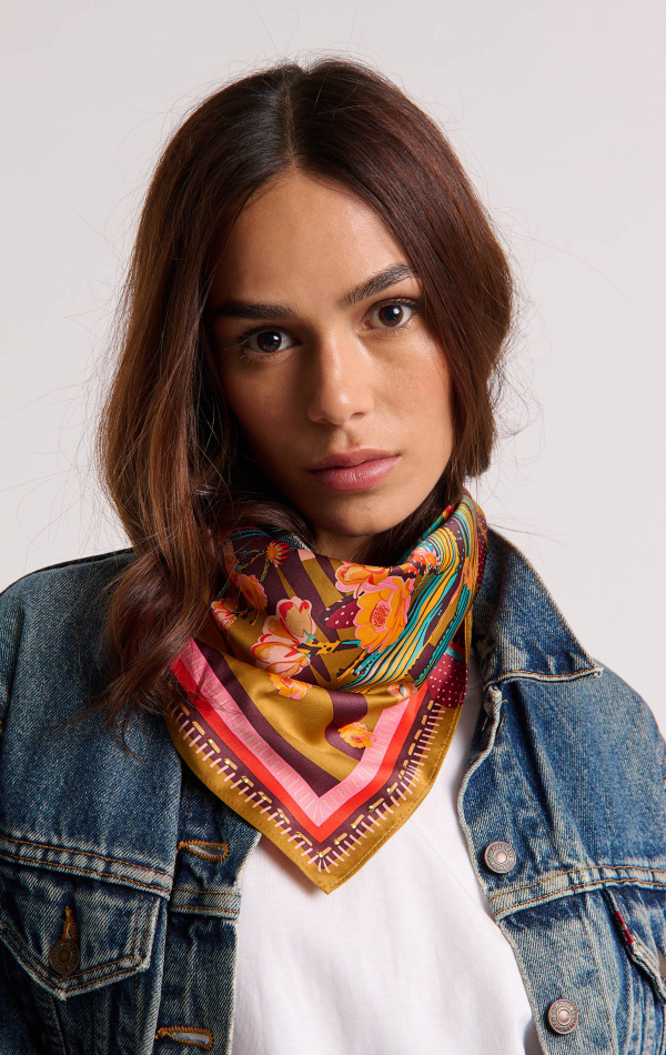 Mini Foulard Cactus Orange