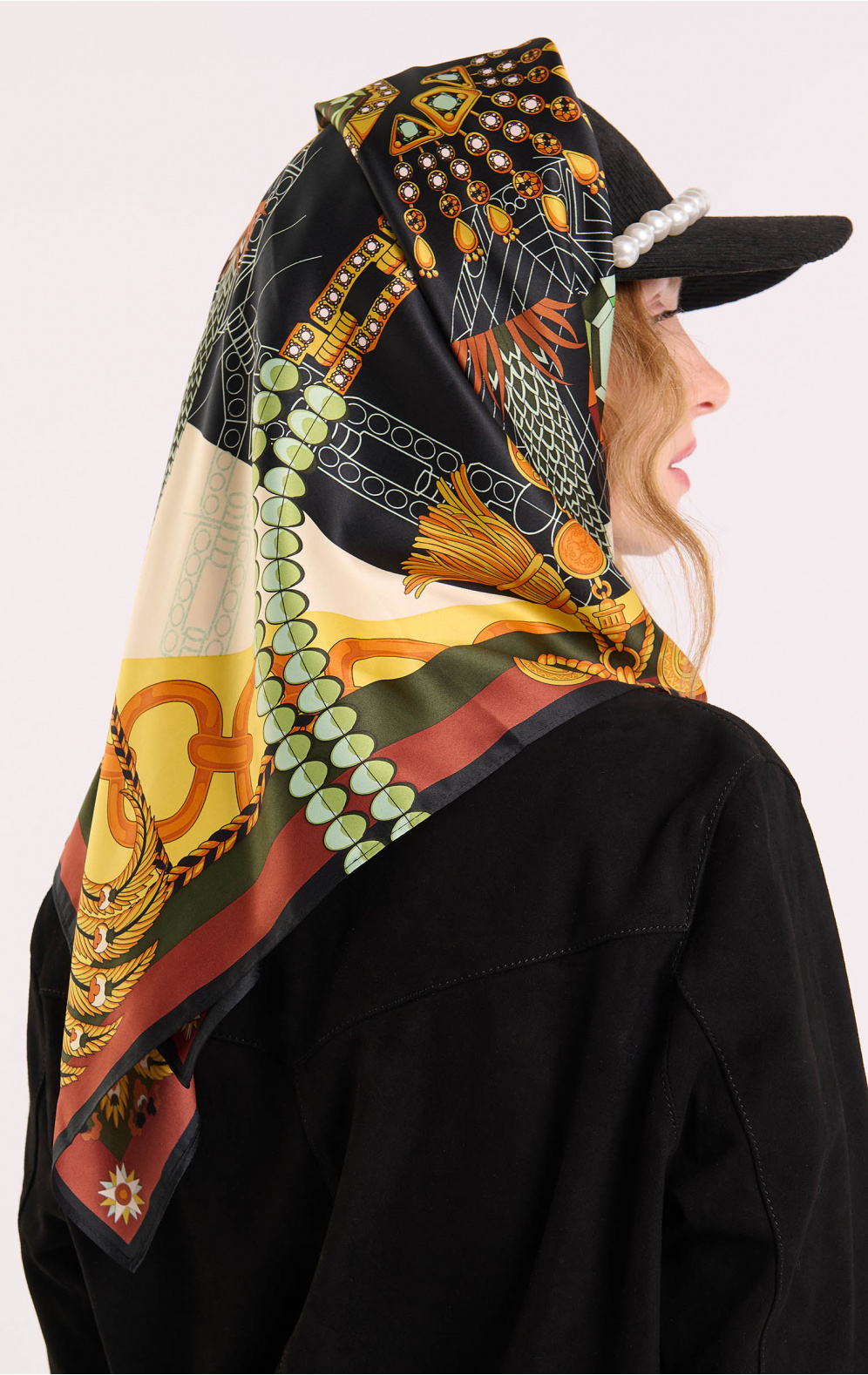 Foulard Medium Diamonds Noir