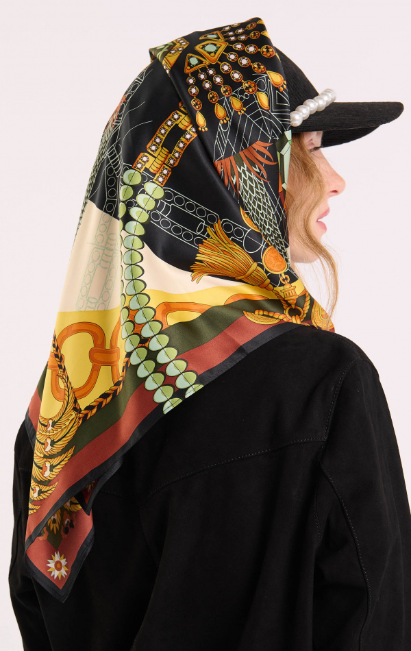 Foulard Medium Diamonds Noir