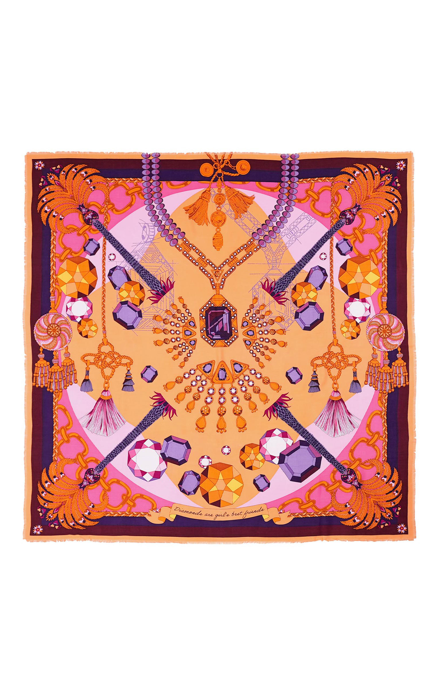Foulard Diamonds Corail