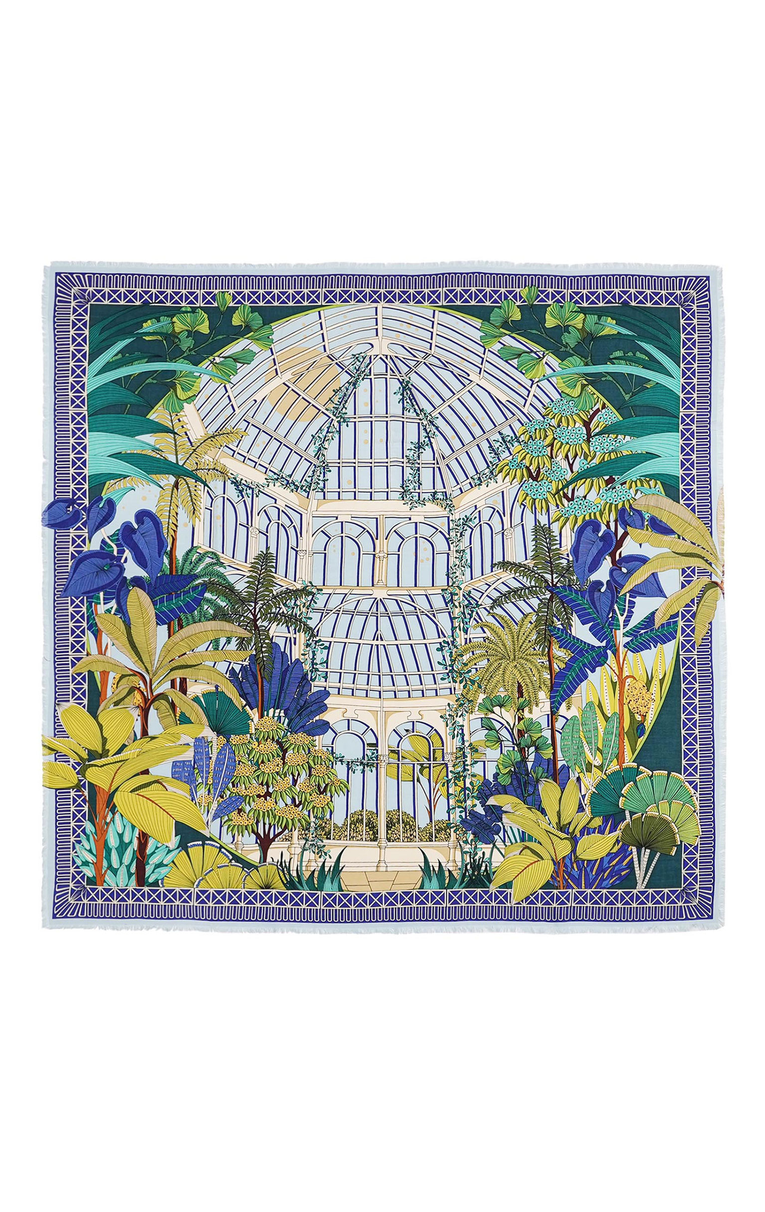 Foulard Jardin d'hiver Bleu
