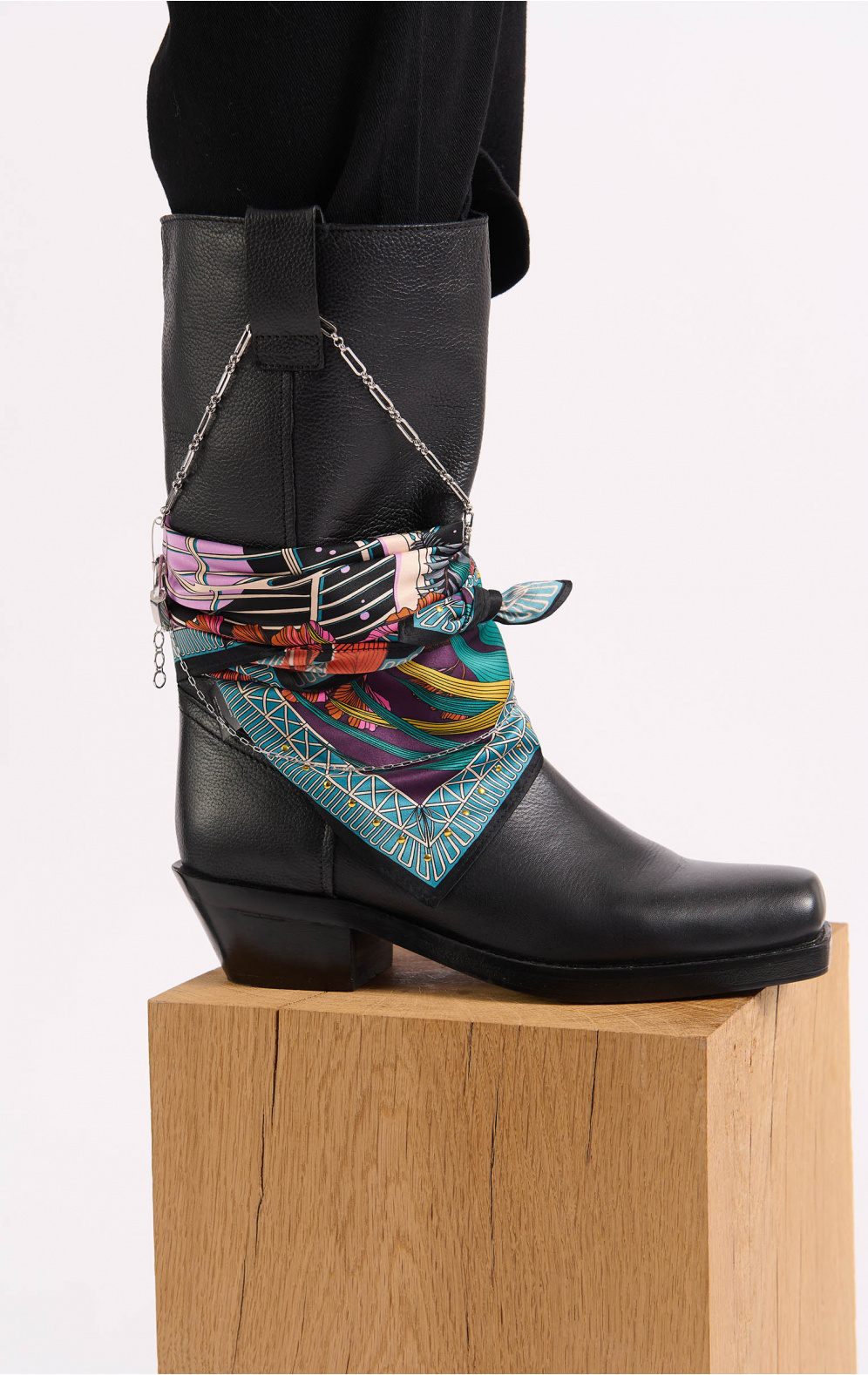 Mini Foulard Jardin d'hiver Noir