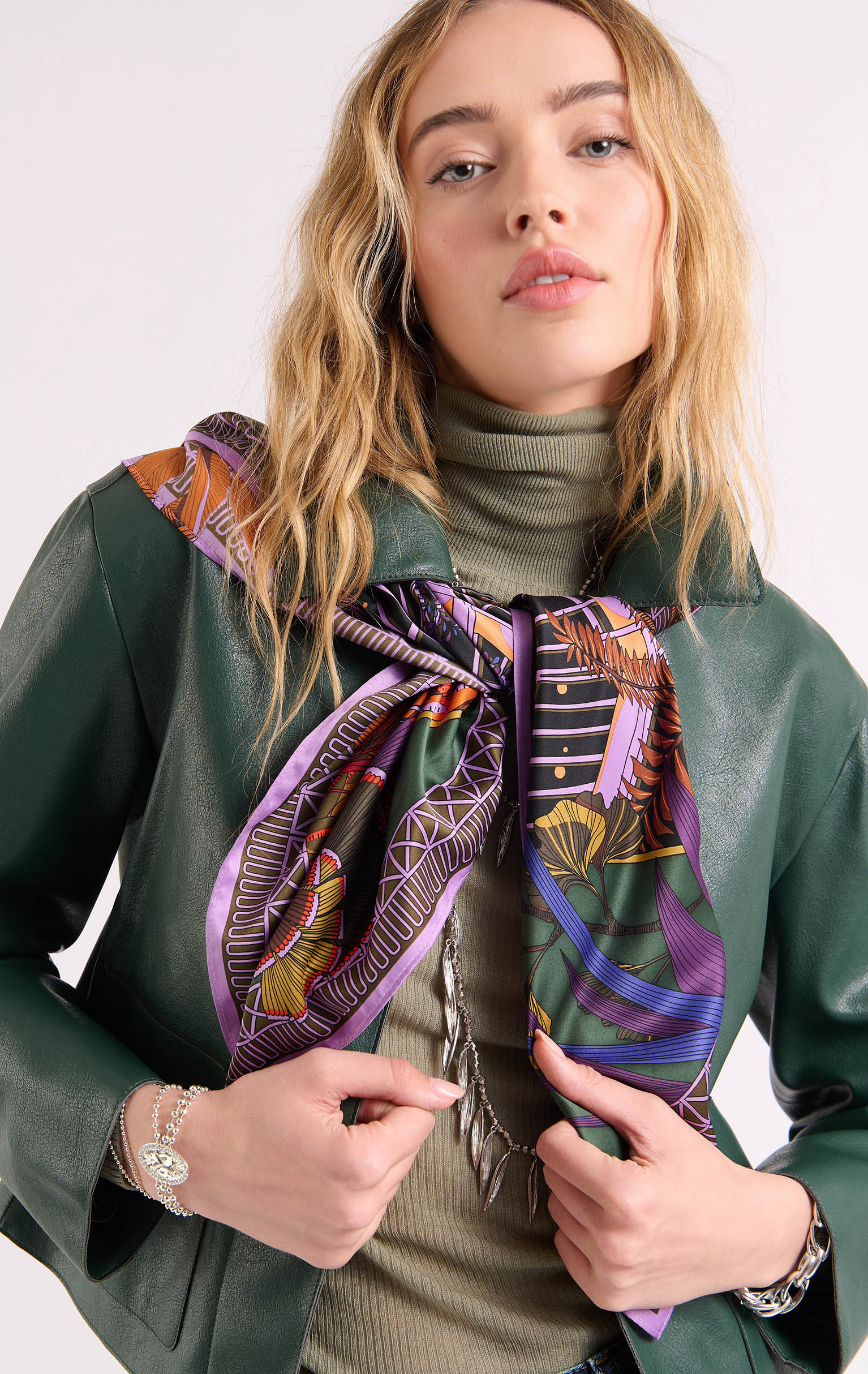 Foulard Medium Jardin d'hiver Violet