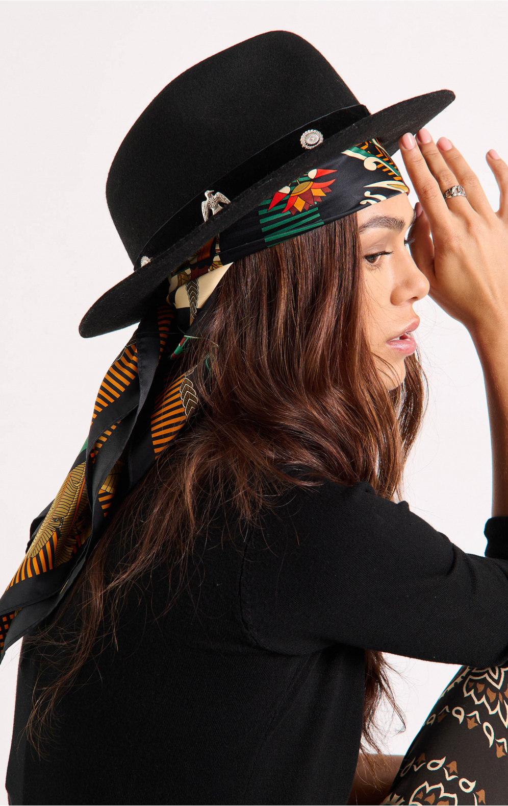 Foulard Medium Machu Pichu Noir