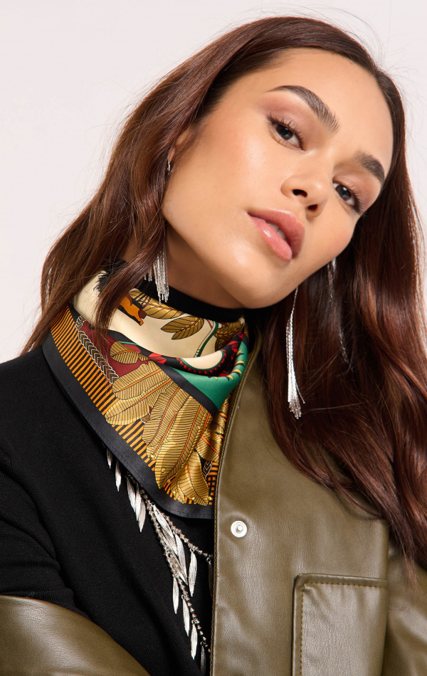 Mini Foulard Machu Pichu Noir