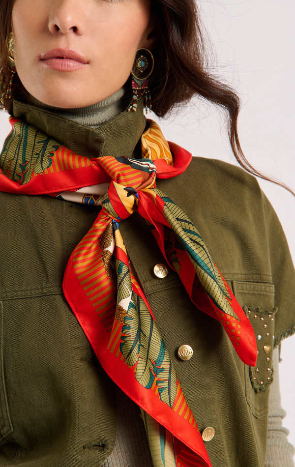 Foulard Medium Machu Pichu Ocre