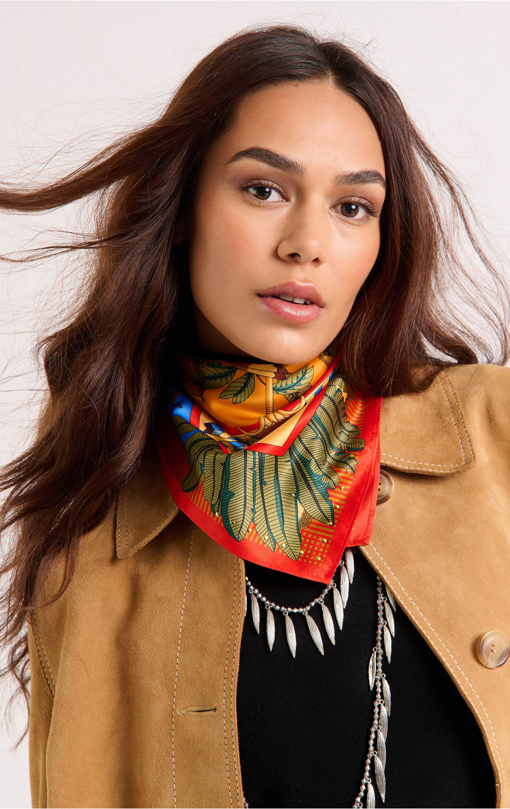 Mini Foulard Machu Pichu Ocre