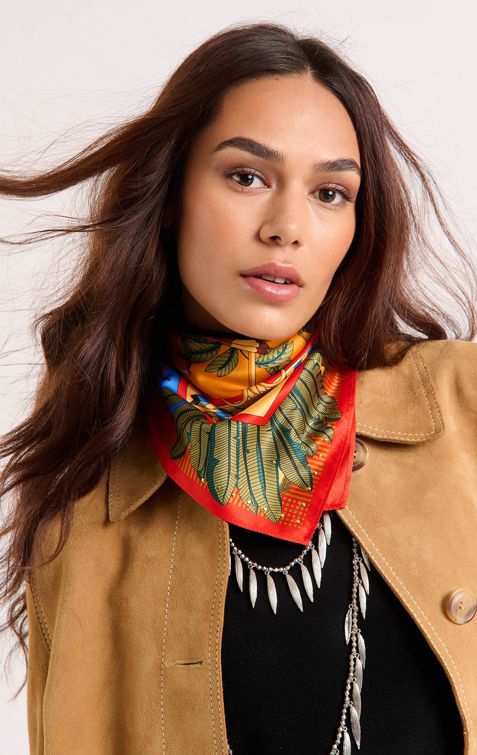 Mini Foulard Machu Pichu Ocre