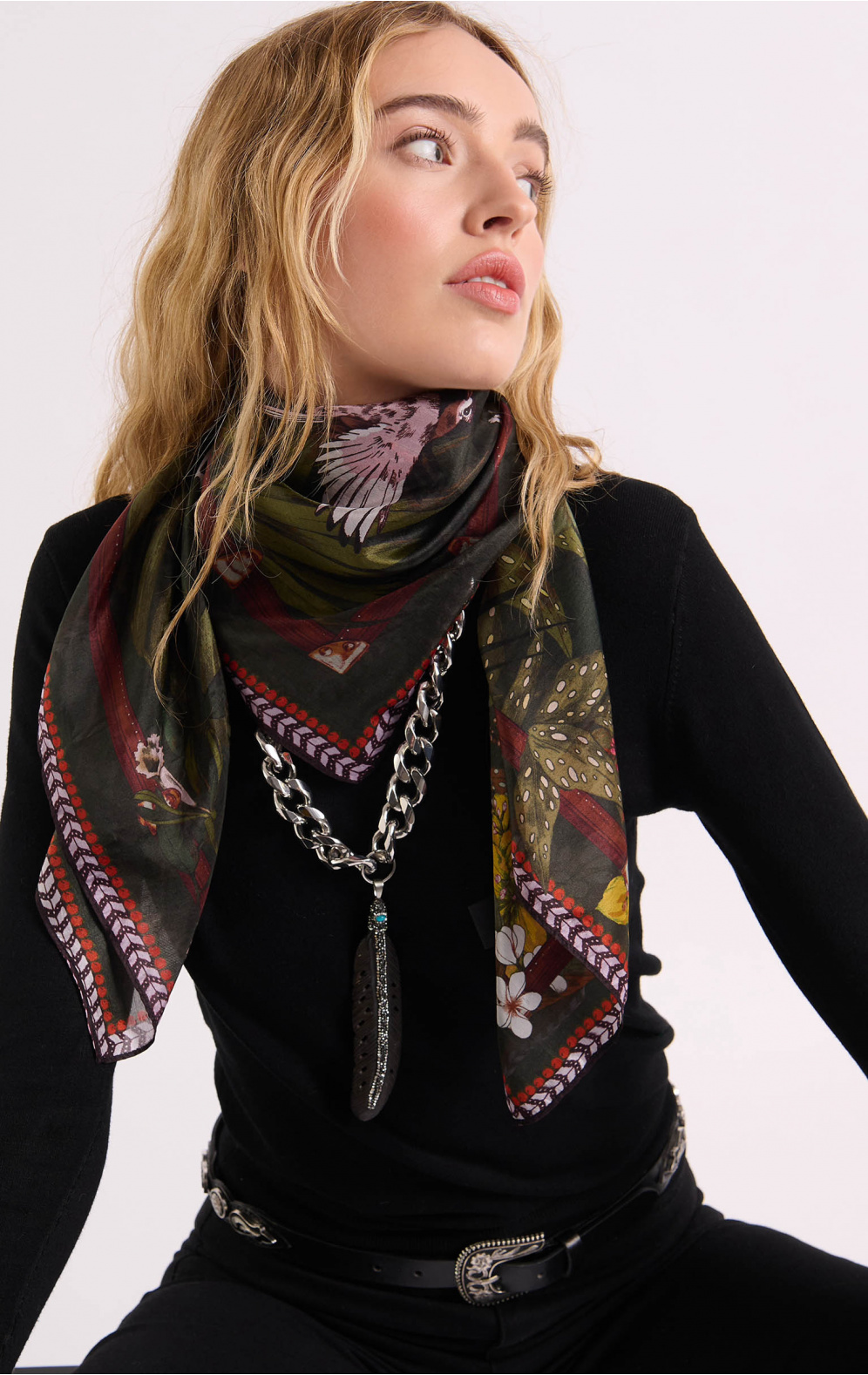 Foulard Medium Panthere Vert