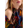 Mini Foulard Petal Noir